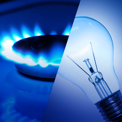 Lightbulb and burner on stove
